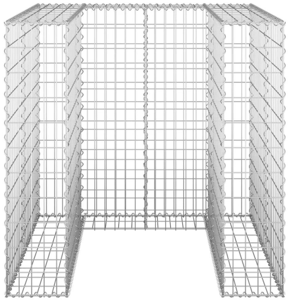 horganyzott acél gabionfal szemeteskukához 110 x 100 x 110 cm