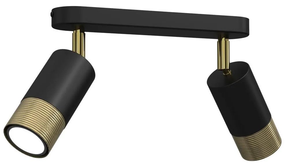 Spotlámpa LINK 2xGU10/8W/230V fekete/sárgaréz