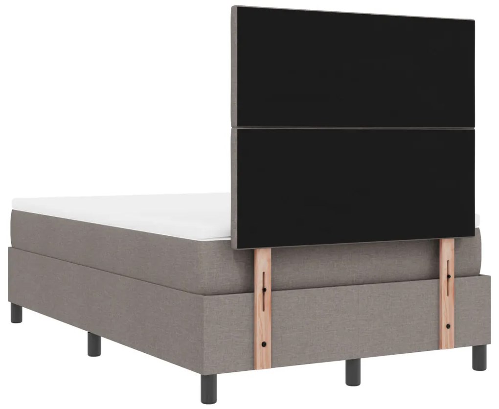 Box Spring Ágy Matraccal Taupe Kicsi Dbl Szövet
