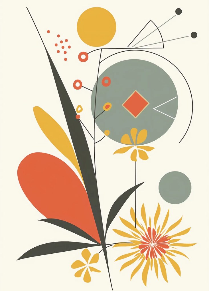 Poszter 39,5x55cm Geometrikus kert