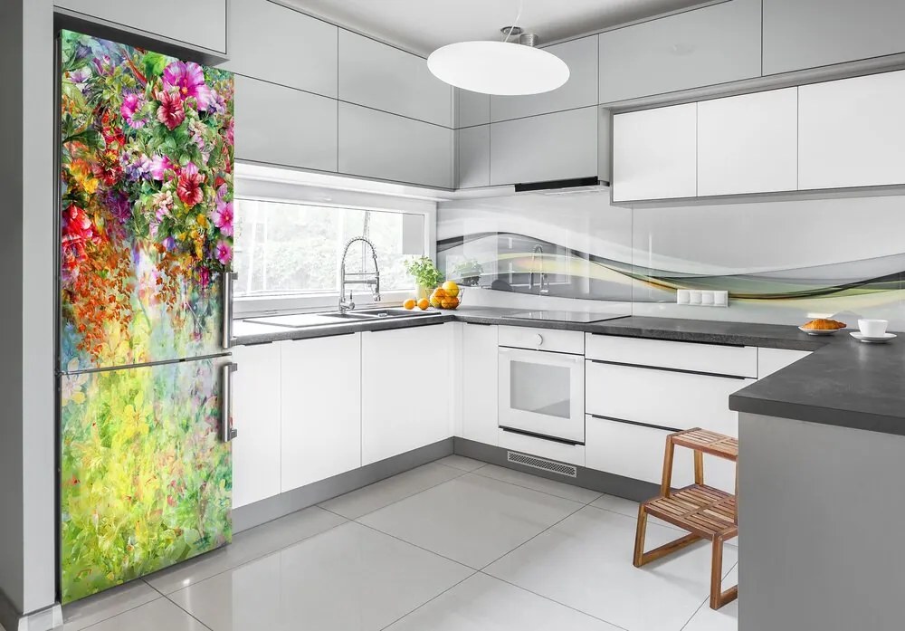 Hűtő matrica Virágok FridgeStick-70x190-f-120811758