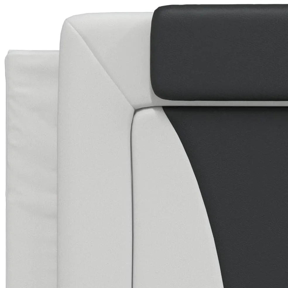 fehér és fekete műbőr fejtámla párna Viana 180 cm