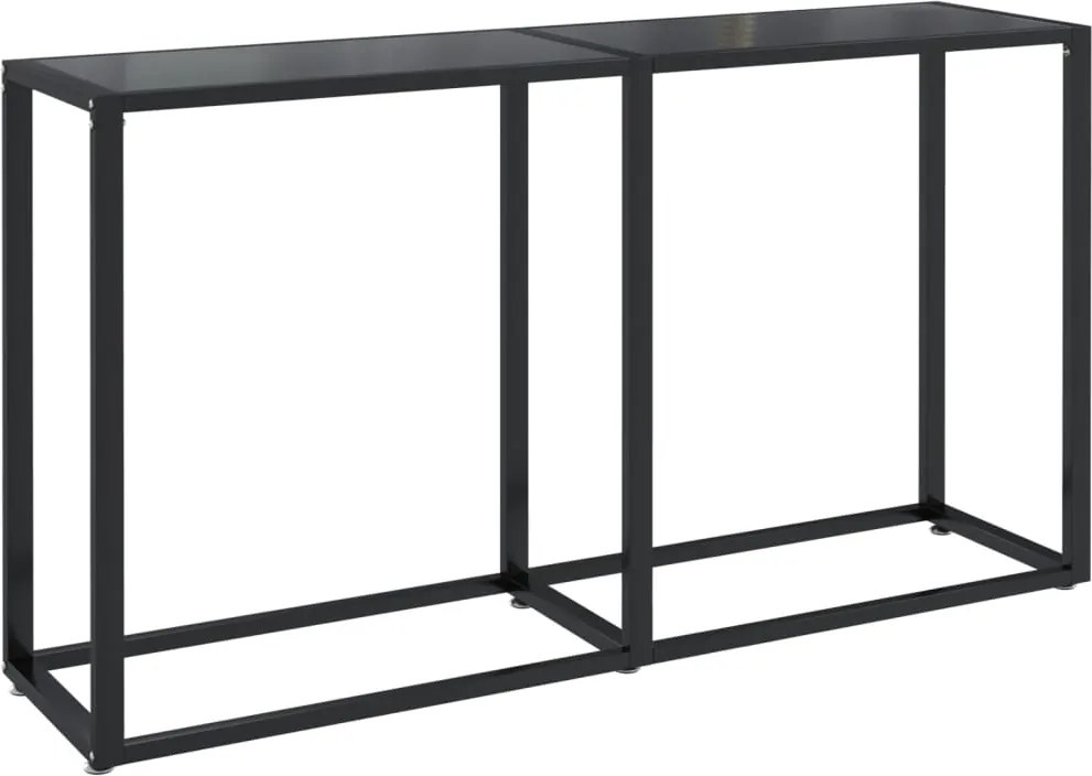 vidaXL fekete edzett üveg tálalóasztal 140 x 35 x 75,5 cm