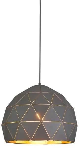 ITALUX MDM-3471-1 GR+GD - Csillár zsinóron HARLEY 1xE27/40W/230V antracit