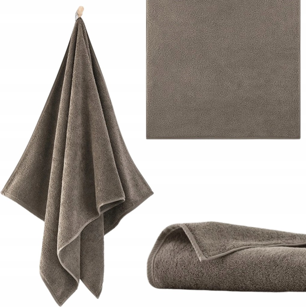 Pamut törölköző Nagy XXL 100x150 Kiwi 2 Taupe strandra zwoltex