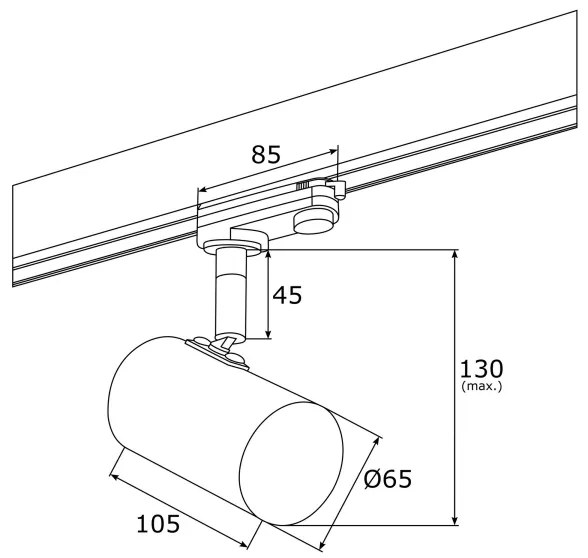 Argon 4323 - LED spotlámpa HAGA sínrendszerhez LED/9W/230V arany