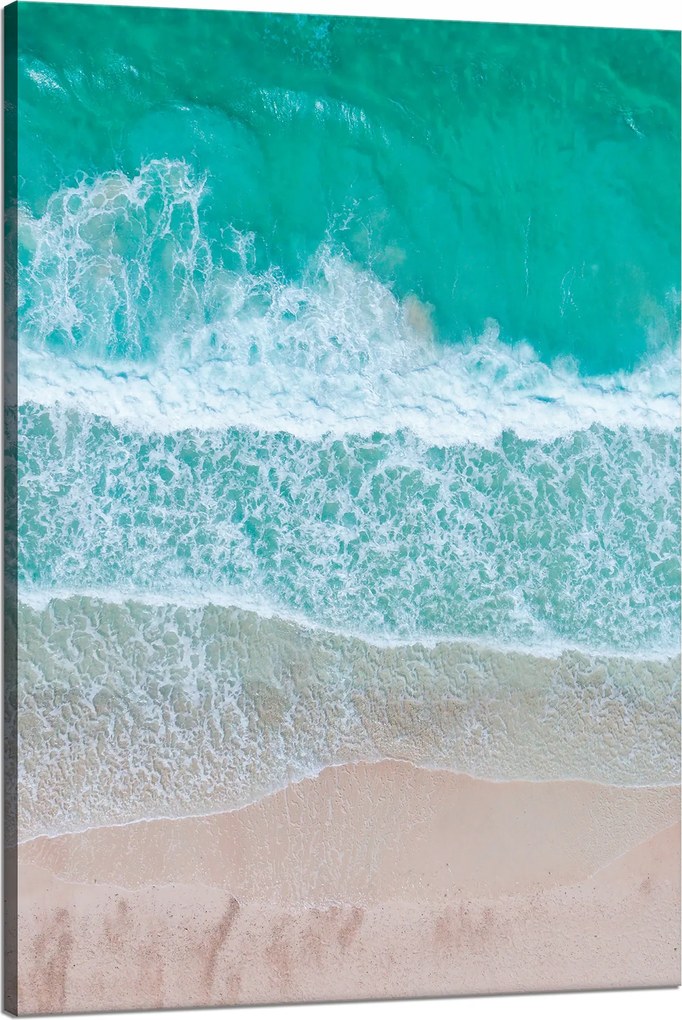 Vászonkép Tenger Hullámok Víz Tengerpart 80x120 cm Ideális ajándék