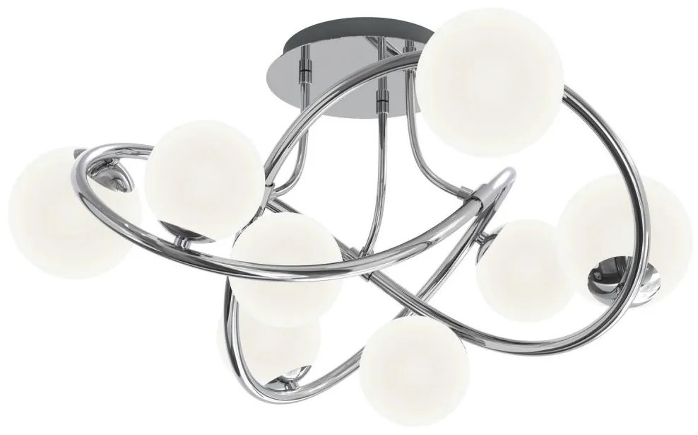 Wofi 9014-807 - LED Felületre szerelhető csillár  NANCY 8xG9/3,5W/230V fényezett króm