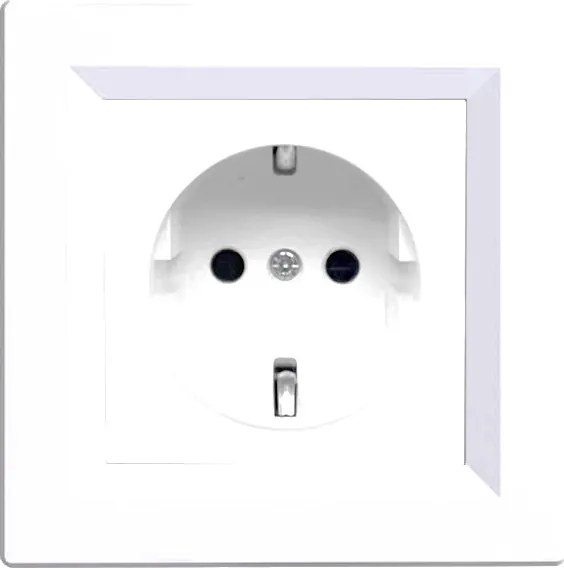Nova földelt csatlakozóaljzat dugalj 16A 250V fehér kerettel