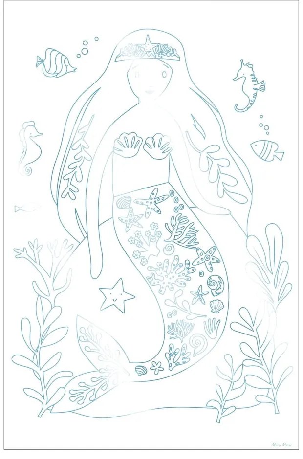 Színező Mermaid – Meri Meri