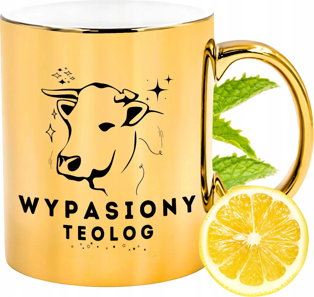 Prémium Arany Csillogó Bögre Teológusnak Ajándék Nyomtatott Fotó