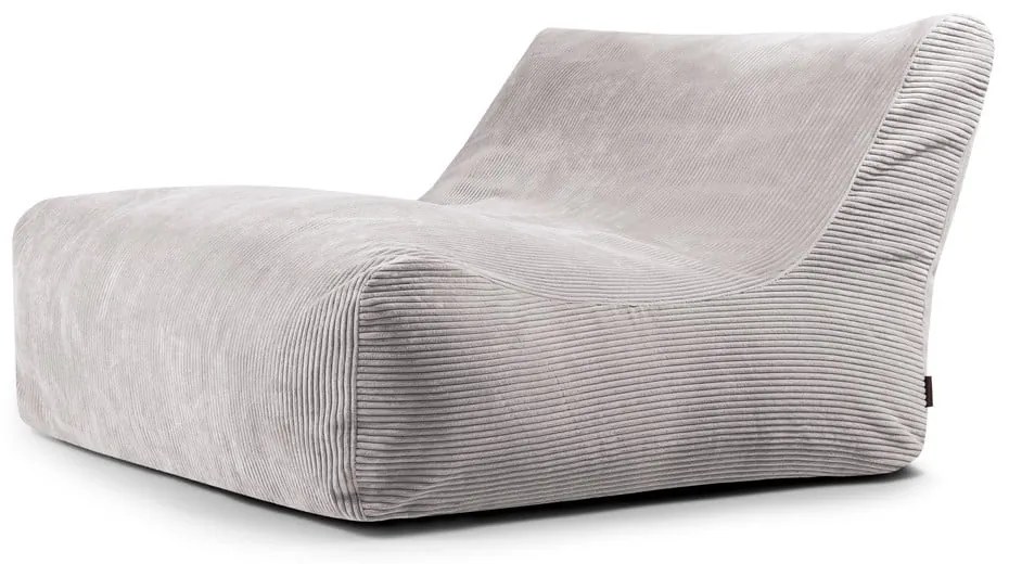 Világosszürke kordbársony babzsákfotel Sofa Lounge – SLOWDOWN