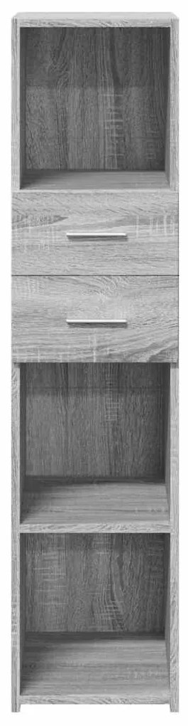szürke sonoma szerelt fa magasszekrény 30 x 42,5 x 124 cm