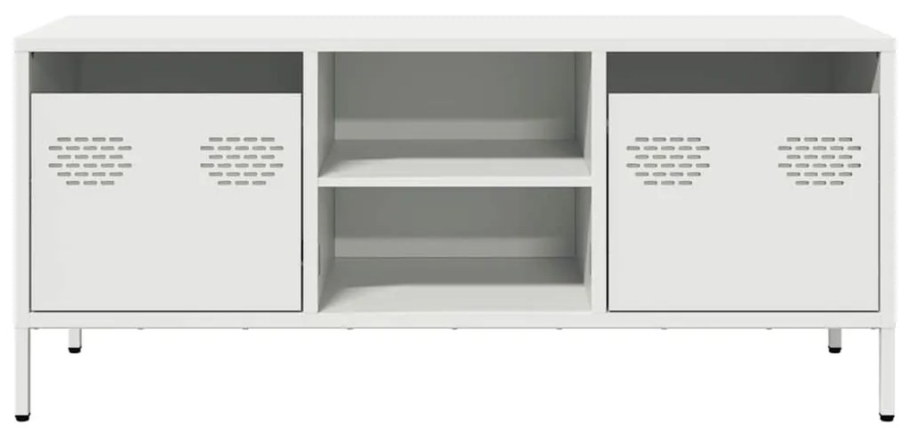 fehér hidegen hengerelt acél TV-szekrény 101,5 x 39 x 43,5 cm