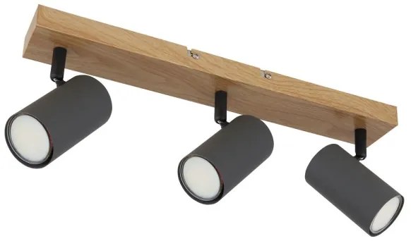 Globo 57911-3G - Spotlámpa ROBBY 3xGU10/35W/230V szürke/barna