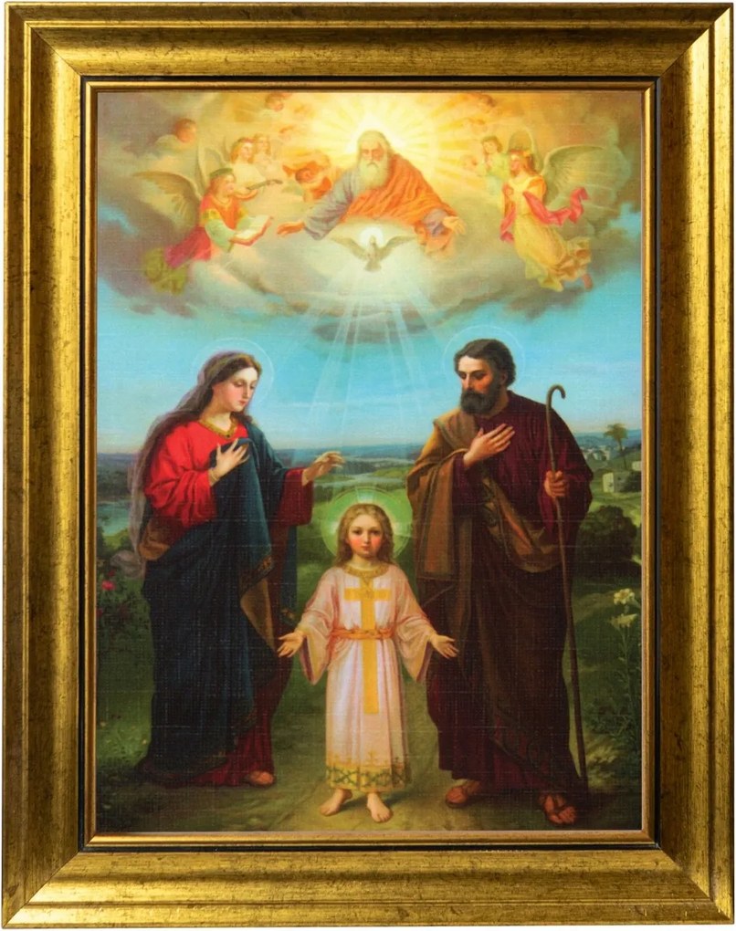 Szentháromság Kép Arany Díszített Keretben 30X40