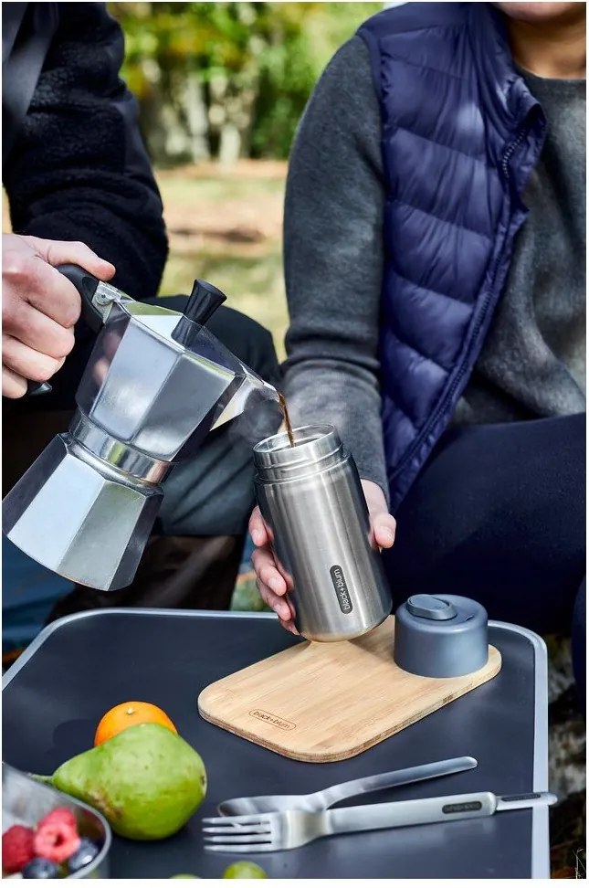 Ezüstszínű rozsdamentes acél termobögre 340 ml – Black + Blum