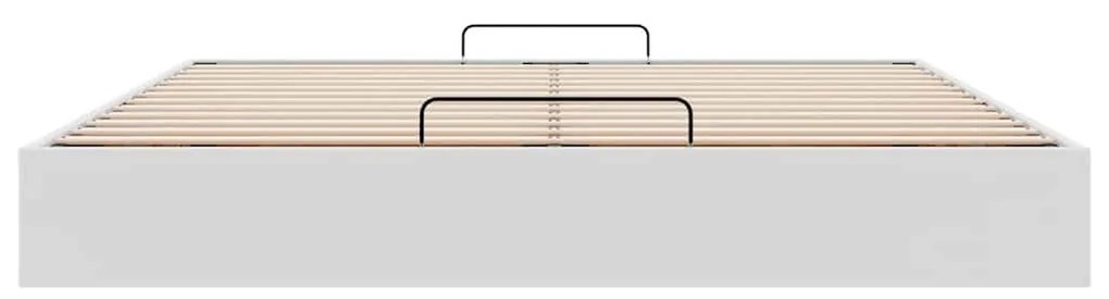 Ottomán ágykeret matrac nélkül fehér 180x200 cm műbőr