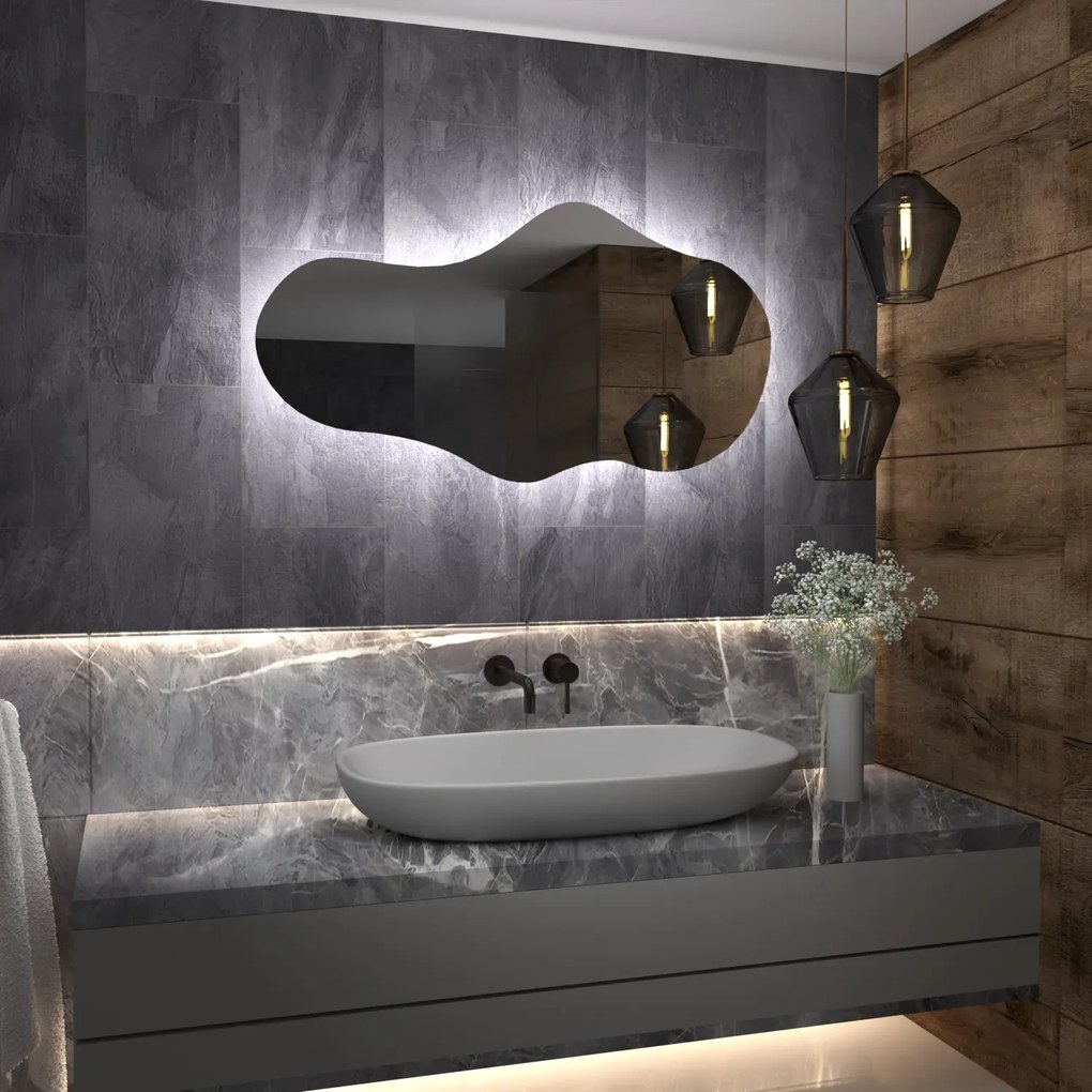 Atipikus tükör LED világítással G2