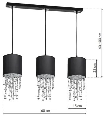 Csillár zsinóron ALMERIA 3xE27/60W/230V
