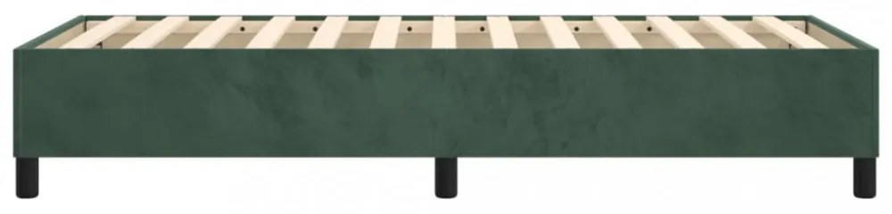 sötétzöld bársony ágykeret matrac nélkül 80 x 200 cm