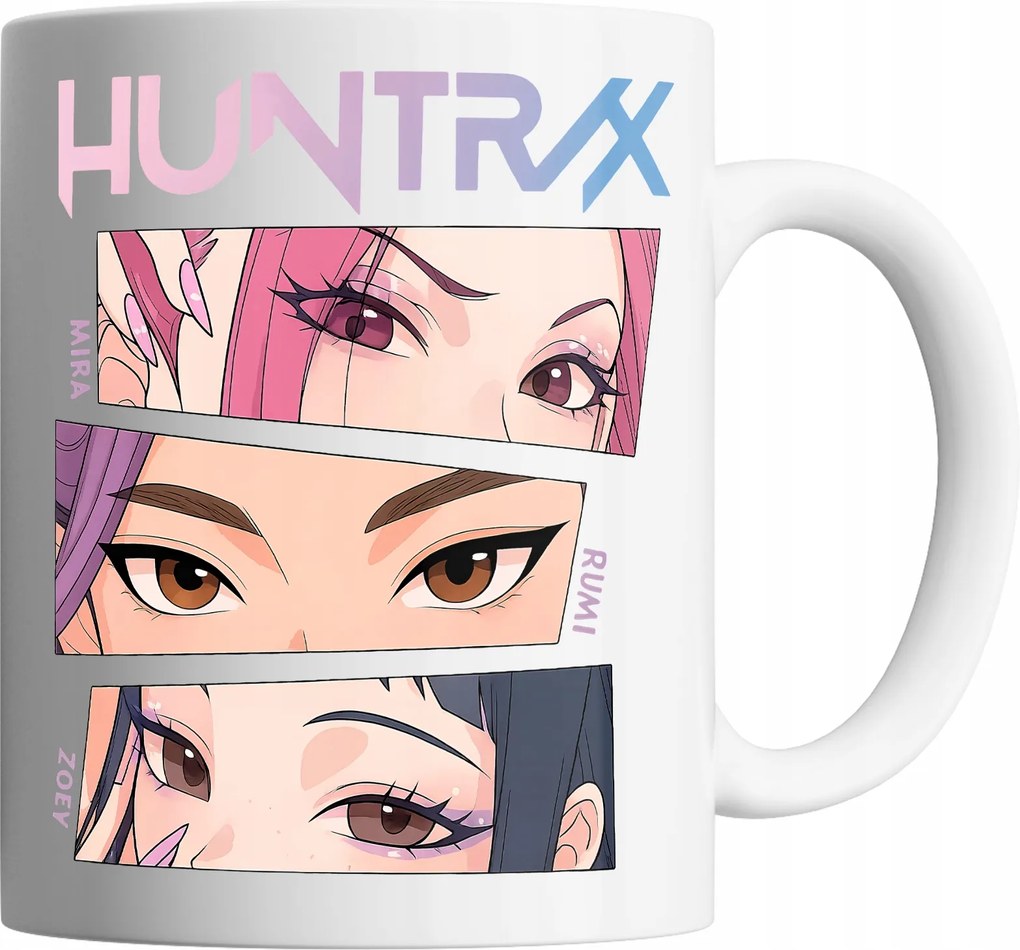Bögre 330ml Huntrix Kpop Demon Hunters Mira Rumi Zoey Ajándék Név