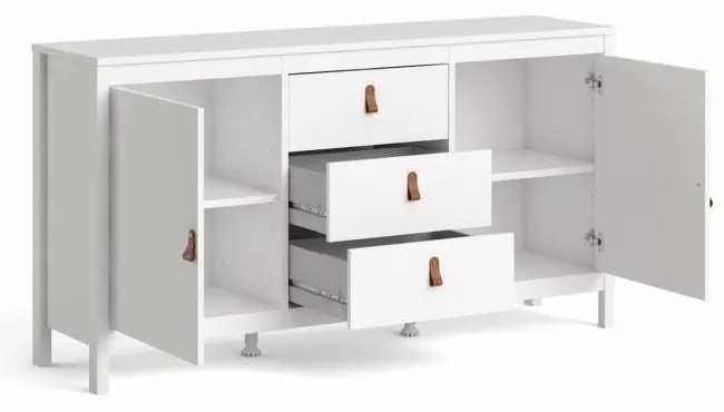 Tvilum Fehér tálalószekrény 3 fiókkal SALOMO