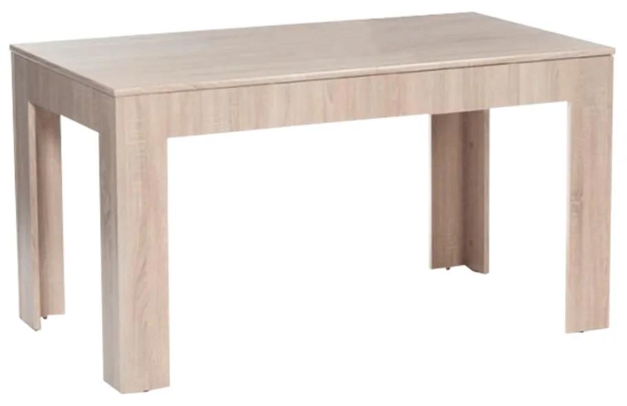 Étkezőasztal összecsukható, sonoma tölgyfa, 140-180x80 cm, ADMIRAL