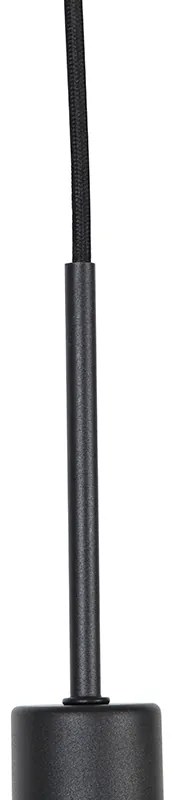 Modern függőlámpa fekete arannyal 47 cm kettős árnyékolóval - Combi