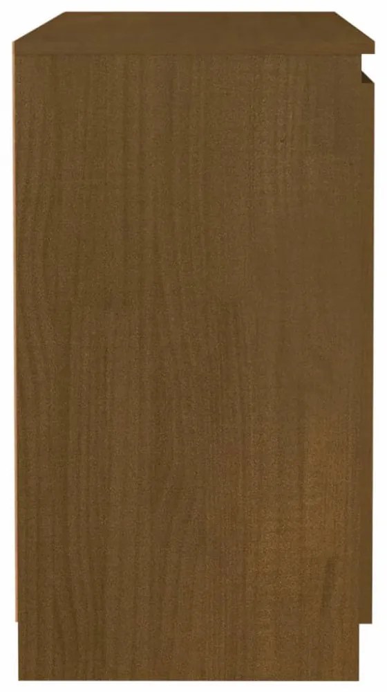 mézbarna tömör fenyőfa kisszekrény 60 x 36 x 65 cm