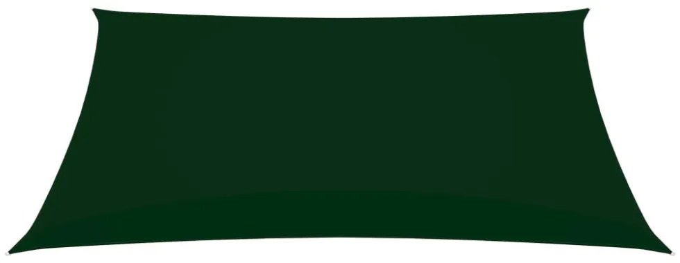 sötétzöld téglalap alakú oxford-szövet napvitorla 2,5x4 m