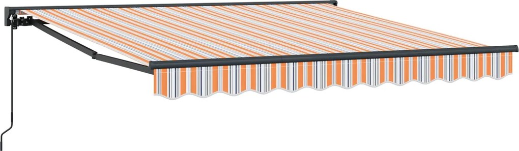vidaXL Behúzható napellenző Kék és Narancs 300 x 250 cm
