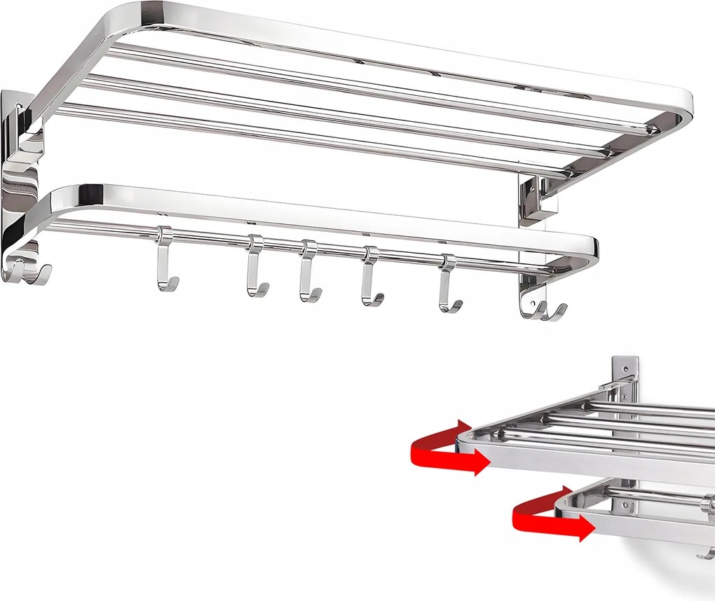 Fali Törölközőtartó Polccal Fürdőszoba Fogantyú Polc Akasztók