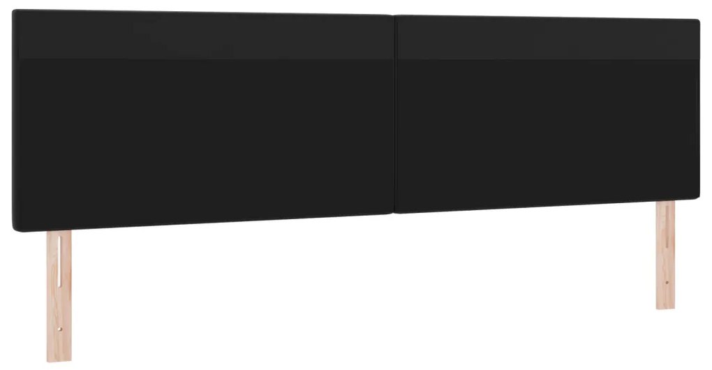 Fejtámla Egyszerű Design Fekete 200 cm Műbőr