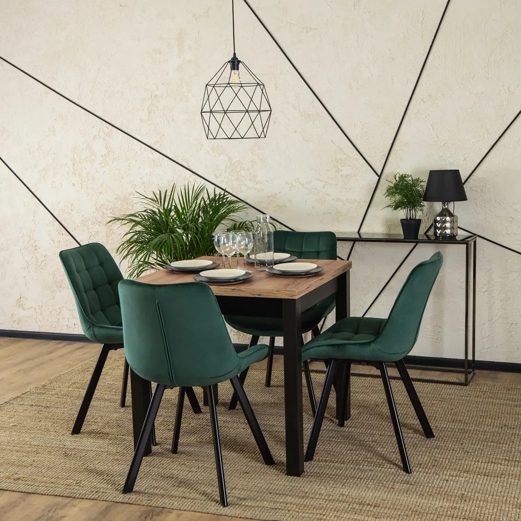 RICK szék, zöld, velúr