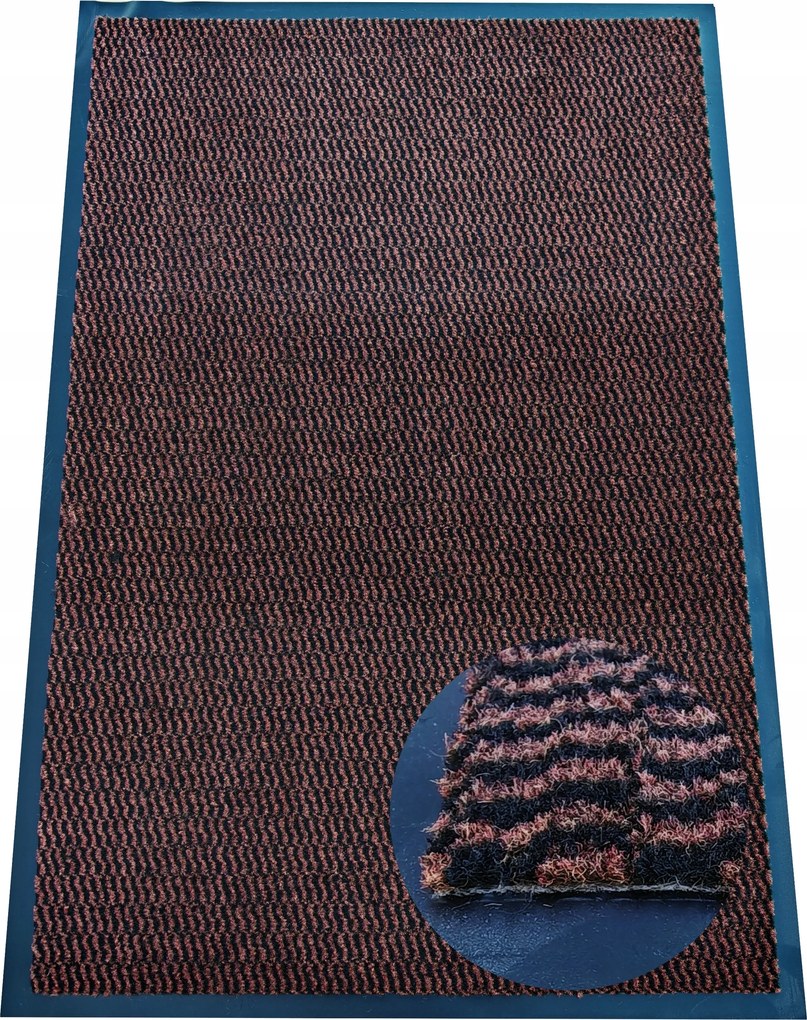 Lábtörlő Bemeneti Oslo 90x150cm Gumi Textil Univerzális Barna