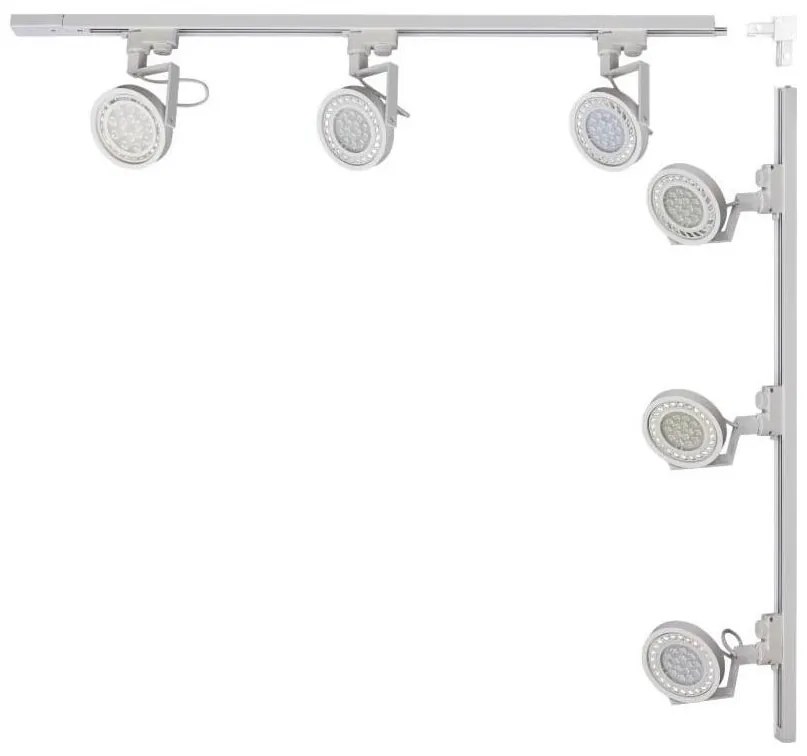 Zuma Line 3580 - MASTER sínes rendszerbe szerelhető spotlámpa 6xGU10/15W/230V fehér