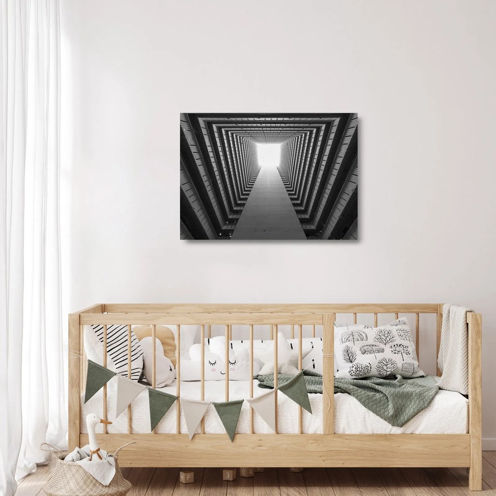Üveg kép - Magas épület (70x50 cm)