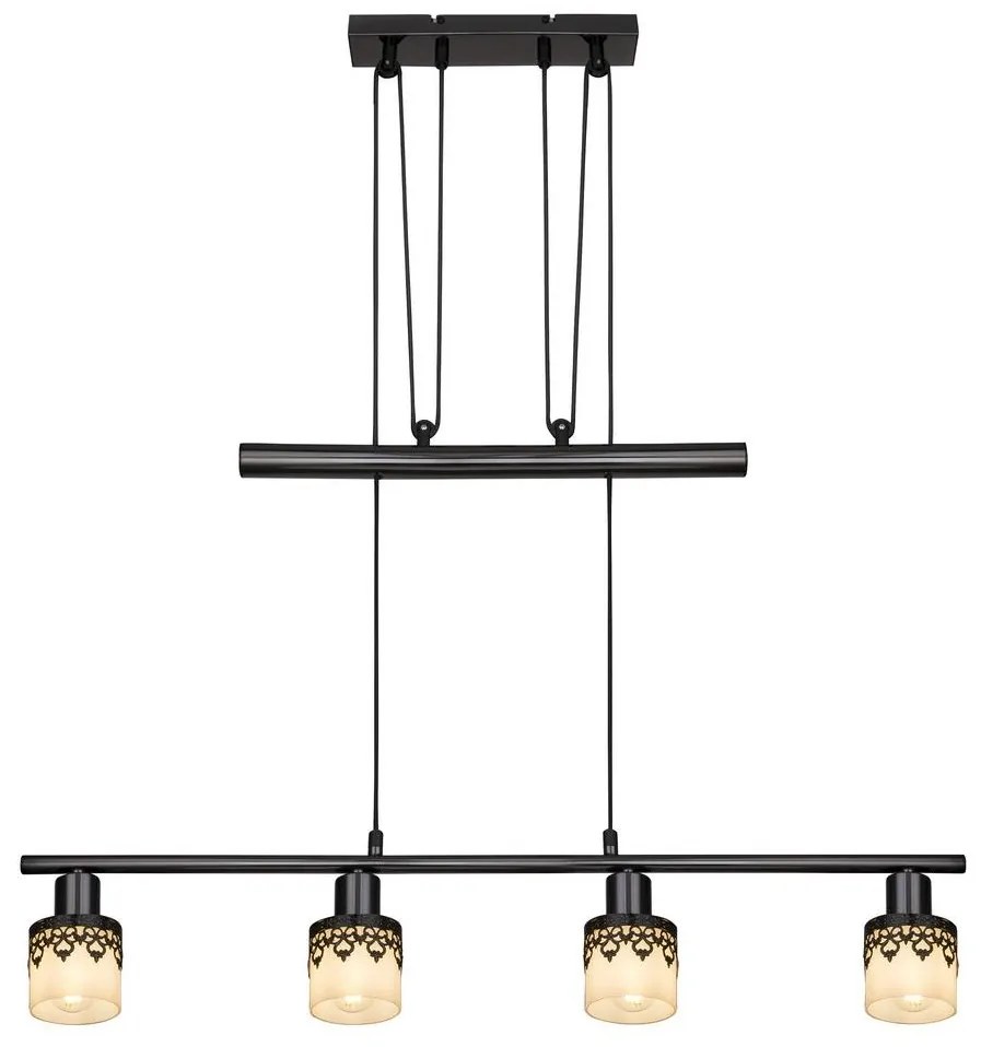 Rabalux 5345 - Csillár zsinóron LACEY 4xE14/40W/230V