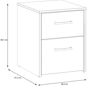 Éjjeliszekrény URO artisan tölgy/fehér