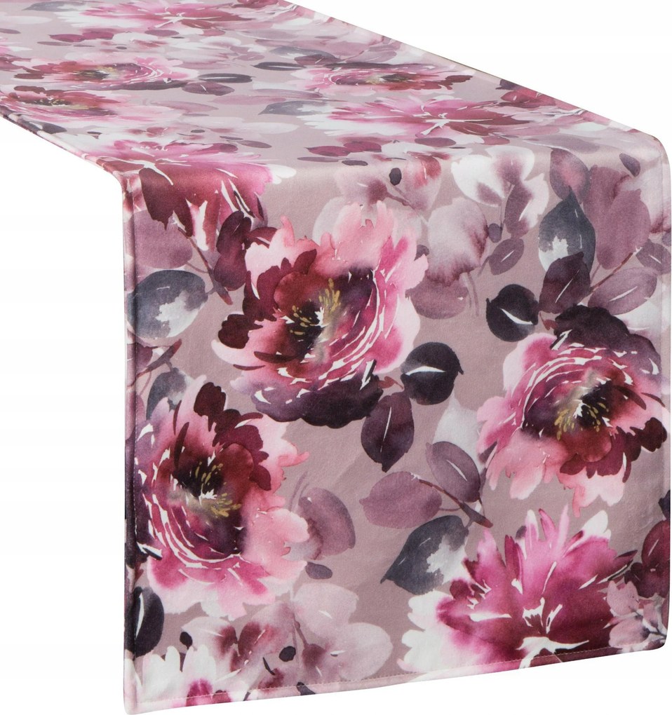 Futópad 35x180 cm púderrózsaszín dekoratív asztalvédő dísztakaró