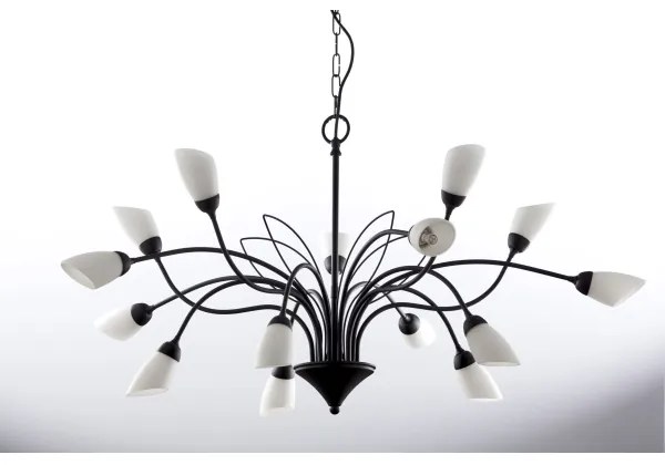 Jupiter 2057 - Láncos csillár GLORIOSA 15xG9/14W/230V fekete