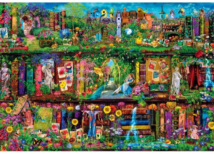 Könyvespolc Garden 6000 db-os puzzle Clementoni