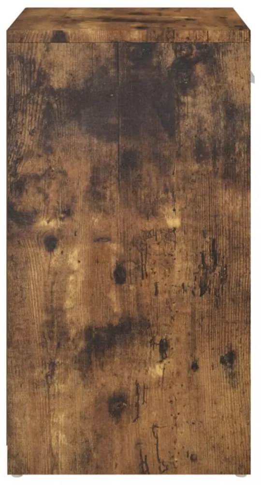 füstölt tölgy színű szerelt fa cipőtároló pad 94,5 x 31 x 57 cm