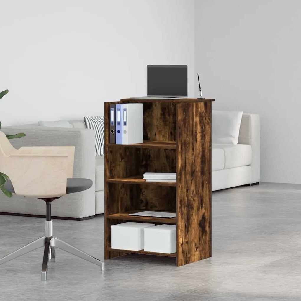 recepciós pult füstös tölgy 55x50x103,5 cm szerelt fa