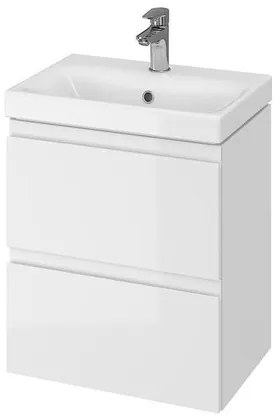 Cersanit MODUO fürdőszobaszekrény mosdóval 49,5x62x34,5 cm fehér fényes S801-229-DSM