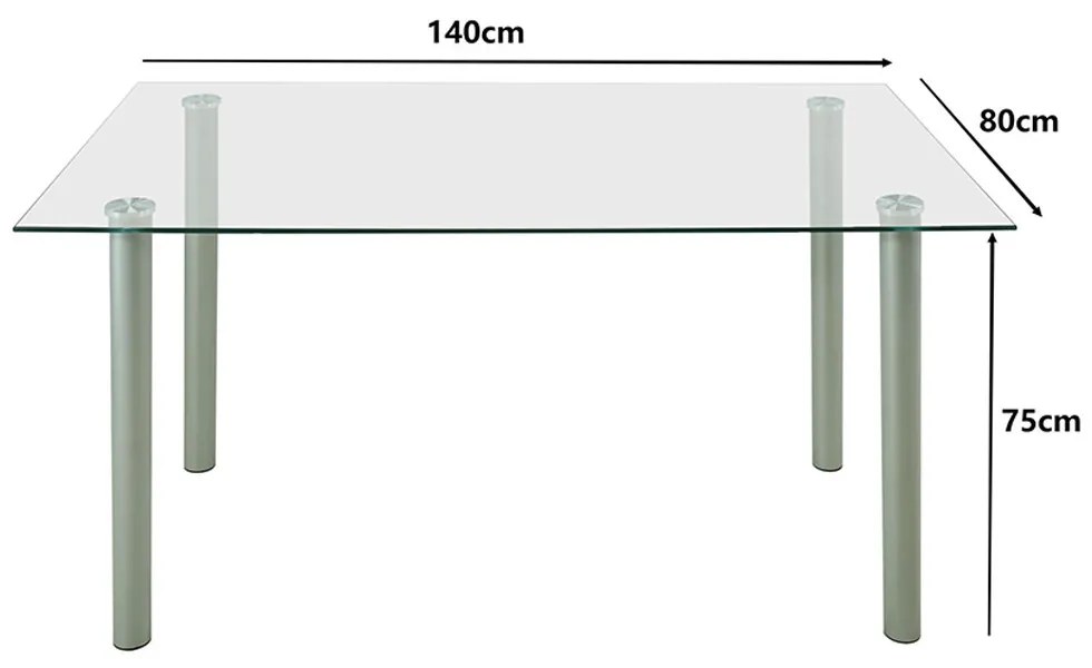 Verna 6+1 étkező garnitúra szürke-fekete