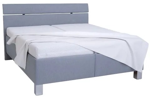 Kárpitozott ágy tárolóval, matrac nélkül ALIS 160x200 cm világosszürke