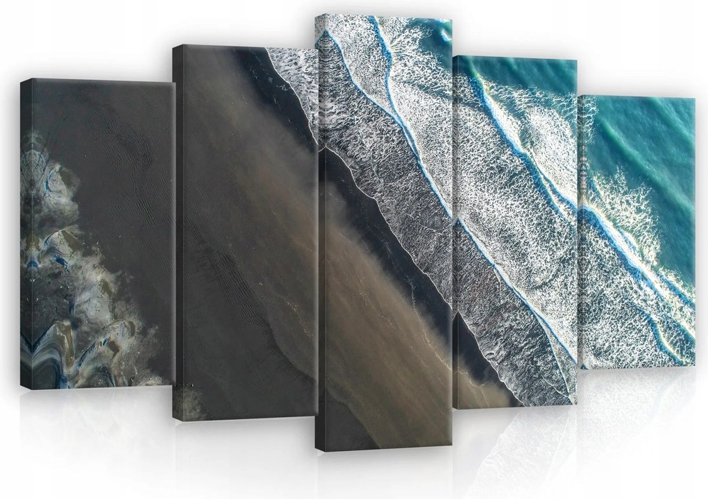 Vászonkép 100x60 Tenger óceán hullámok homok tengerpart természet absztrakt modern