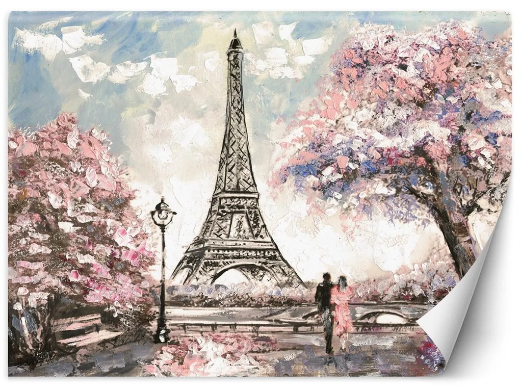 Gario Fotótapéta Párizs, Eiffel-torony tavasszal Anyag: Vlies, Méret: 450 x 315 cm